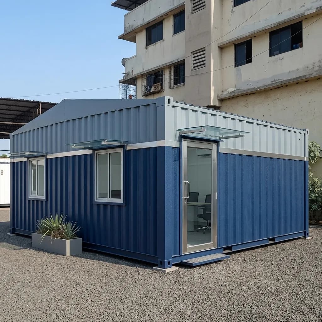 Design visualisation of a portable container office concept.